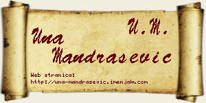 Una Mandrašević vizit kartica